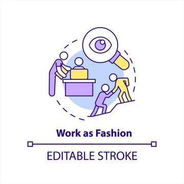 Supportive work environment concept icon Stock Illustration