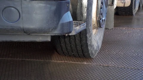 Supports under the wheels of the lorry Stock Footage 83359168