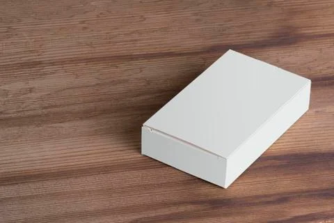 Suppositories packaging on wooden table background mock-up series Stock Photos