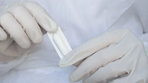 Suppository for anal or vaginal use. temperature, fever Stock Footage 180080746