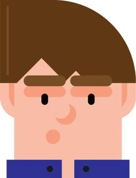 Supprised Boy Face Vector, illustration. Stock Illustration