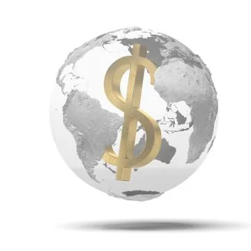 Supremacy of the dollar in world Stockillustratie