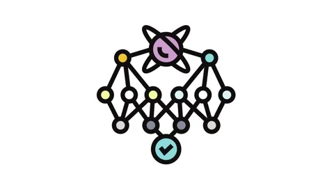 Supremacy quantum computer color icon animation Stock Footage 326115917