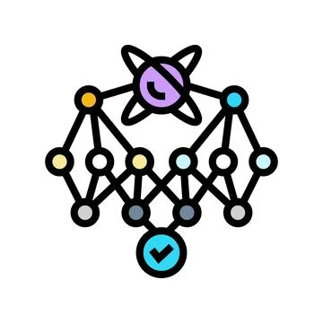 Supremacy quantum computer color icon vector illustration イラスト素材