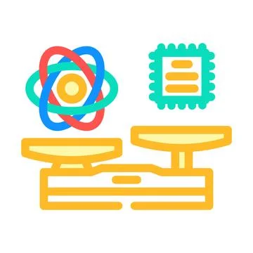 Supremacy quantum computer color icon vector illustration Stock-Illustration