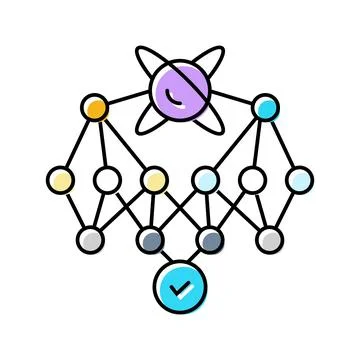 Supremacy quantum computer color icon vector illustration Illustrazione stock