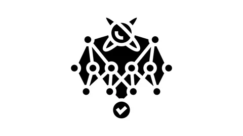 Supremacy quantum computer glyph icon animation Stock Footage 326142107