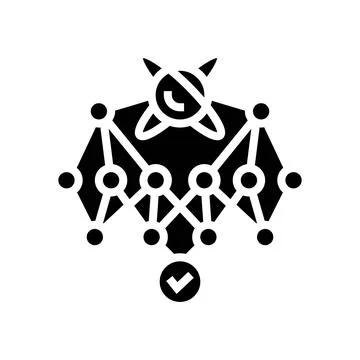 Supremacy quantum computer glyph icon vector illustration Stock-Illustration