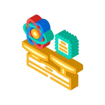 Supremacy quantum computer isometric icon vector illustration Stock Illustration