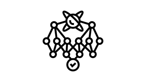Supremacy quantum computer line icon animation Stock Footage 326123170
