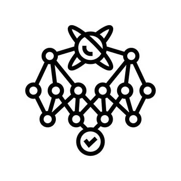 Supremacy quantum computer line icon vector illustration Illustrazione stock