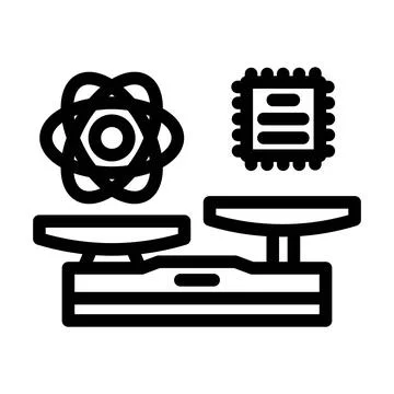 Supremacy quantum computer line icon vector illustration イラスト素材