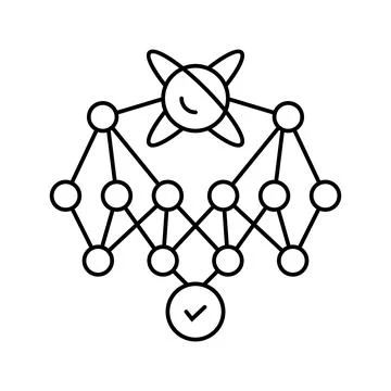 Supremacy quantum computer line icon vector illustration Stockillustratie