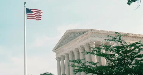 Supreme Court Side Angle Stock Footage