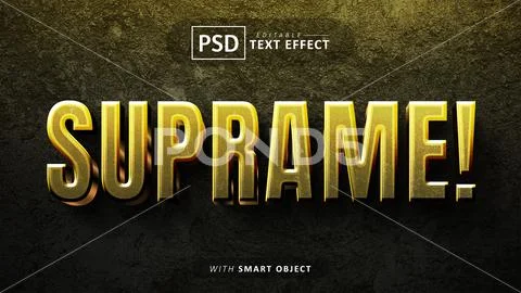 Supreme text - editable Luxury font effects PSD Template