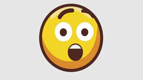 Suprised Emoji Animation 4K Loop Transparant Stock Footage 317537907