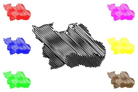 Surabaya City (Republic of Indonesia, Java island) map vector illustration, s Stock Illustration