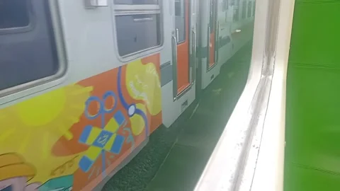 Surabaya East Java Indonesia. Footage video of train Journey. On July 4 2025 Stock Footage 313259385
