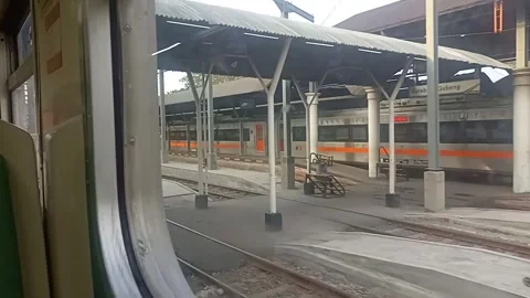 Surabaya East Java Indonesia. Footage video of train Journey. On July 4 2025 Stock Footage 313259496