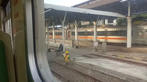 Surabaya East Java Indonesia. Footage video of train Journey. On July 4 2025 Stock Footage 313259537
