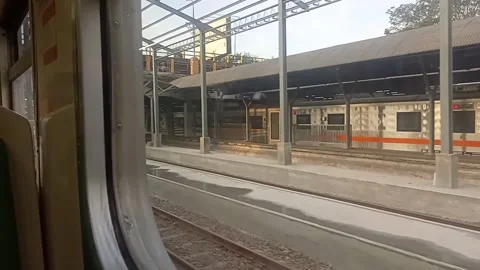 Surabaya East Java Indonesia. Footage video of train Journey. On July 4 2025 Stock Footage 313259657