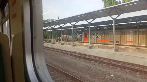 Surabaya East Java Indonesia. Footage video of train Journey. On July 4 2025 Stock Footage 313259661