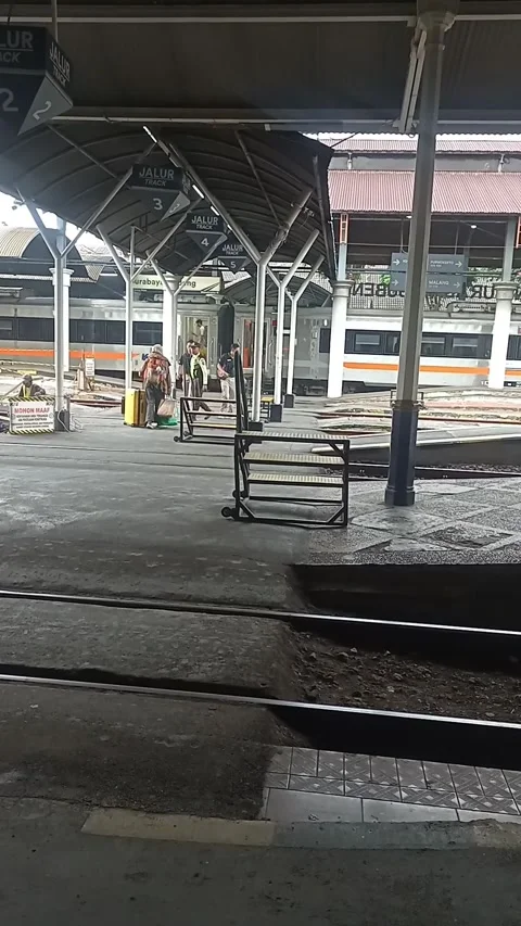 Surabaya East Java Indonesia. Train Journey: Departing. On June 17 2025 Video stock 311754106