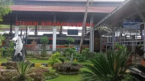 Surabaya East Java Indonesia. Train Journey: Departing. On June 17 2025 Stock Footage 311754292