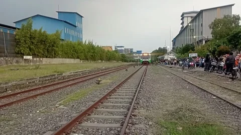 Surabaya East Java Indonesia. Train Journey: Departing. On June 17 2025 Stock Footage 311754299