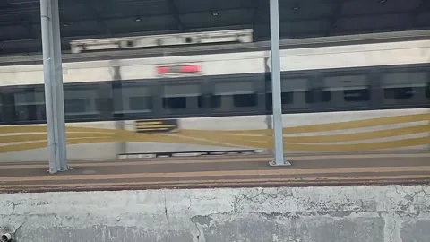 Surabaya East Java Indonesia. Train Journey: Departing. On June 17 2025 Stock Footage 313256058