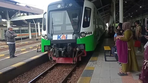 Surabaya East Java Indonesia. Train Journey: Departing. On June 17 2025 Stock Footage 313256137