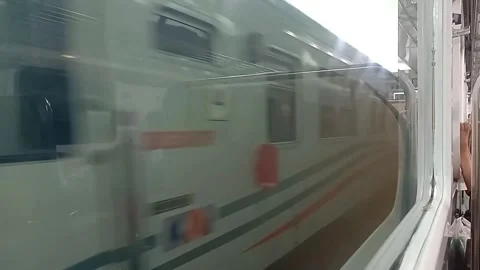 Surabaya East Java Indonesia. Train Journey: Departing. On June 17 2025 Stock Footage 313256289