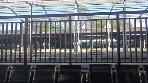 Surabaya East Java Indonesia. Train Journey: Departing. On June 17 2025 Stock Footage 313259121