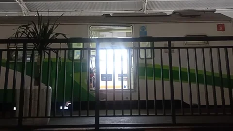 Surabaya East Java Indonesia. Train Journey: Departing. On June 17 2025 Stock Footage 313259367