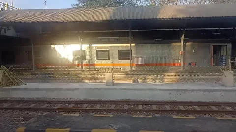 Surabaya East Java Indonesia. Train Journey: Departing. On June 17 2025 Stock Footage 313259685