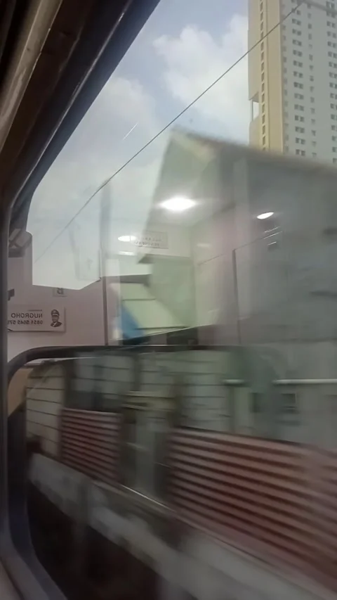 Surabaya East Java Indonesia. Window View Train Journey Video. On June 17 2025 Vídeos de archivo 311754101