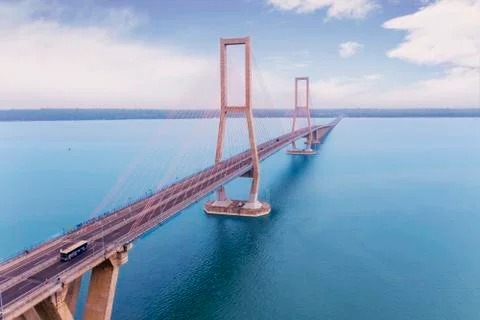 Suramadu bridge located in East Java Fotos Stock