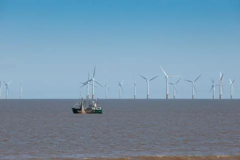 Off sure wind turbine Stock Photos