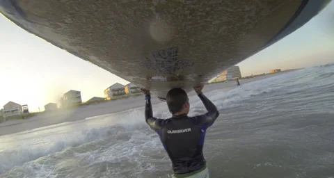 Surf 69 - walk full Stock Footage 34183174