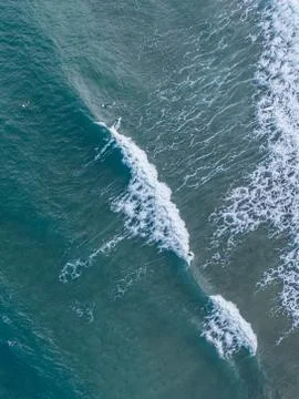 Surf and waves in the coast of Basque Country Stock Photos