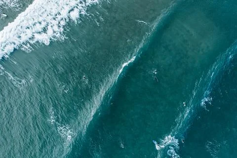Surf and waves in the coast of Basque Country Stock Photos
