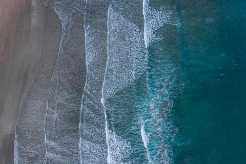 Surf and waves in the coast of Basque Country Stock Photos