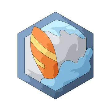 Surf badge illustration Stock Illustration