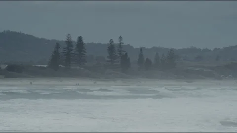 Surf beach coastal view Stock Footage 169074296