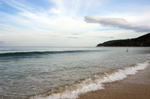 The surf on the beach in phuket Stock Photos