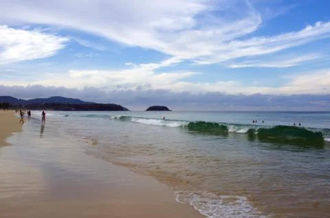 The surf on the beach in phuket Stock Photos