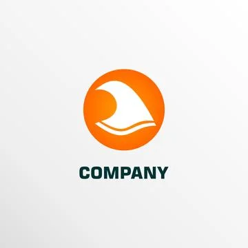 Surf Beach, Waves Logo Concept, Holiday, Vacation, Outdoor Traveling Logo D.. Stock Illustration