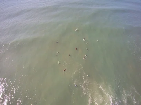  Surf at bird's eye view Stock Footage 71708084