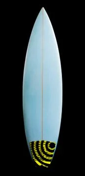Surf board on black background in studio Stock Photos