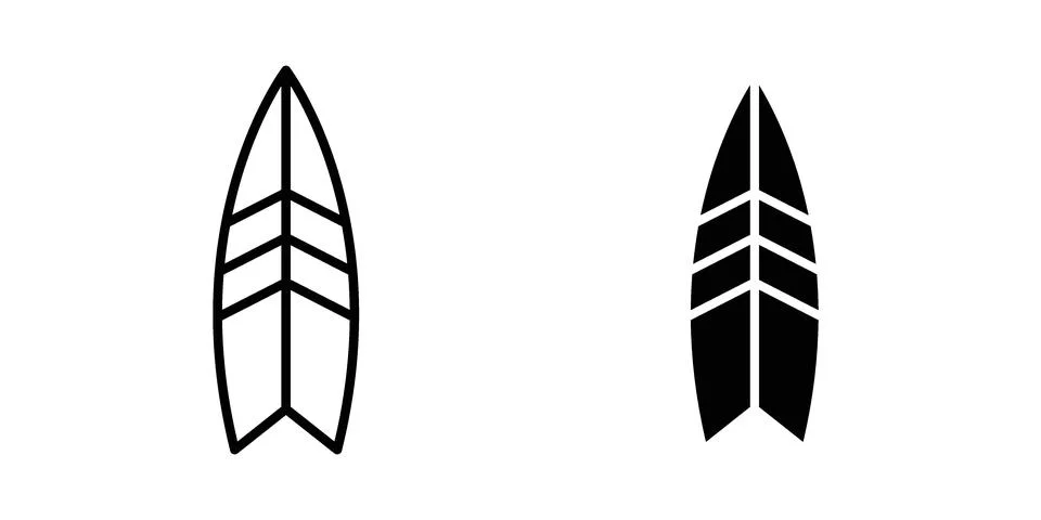 Surf board icon graphic element. web icon set Illustrazione stock
